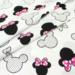 Minnie-Maus-Stoff Fuchsia Schleife Großer Kopf