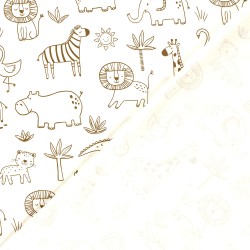 Jersey Stoff Savannentiere | Wolf Stoffe