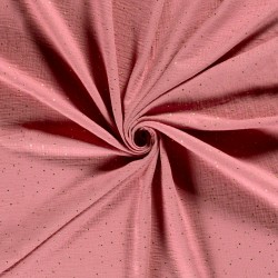Doppelgaze stoff goldene punkte Hintergrund Rose Ballerina | Wolf Stoffe