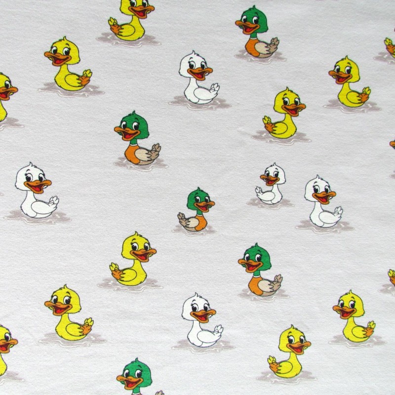 French Terry Stoff Kleine Enten | Wolf Stoffe