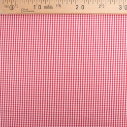 Rot-weißes Vichy-Stoff mit kleinen Karos 3mm | Wolf Stoffe