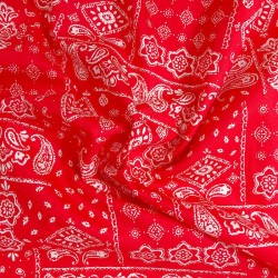 Klassischer roter Bandana-Baumwollstoff | Wolf Stoffe