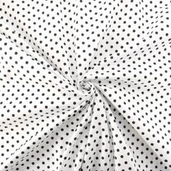 Stoff Baumwolle Schwarze Punkte 5 mm Schwarzer Hintergrund | Wolf Stoffe