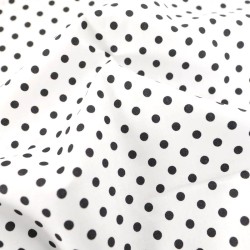 Stoff Baumwolle Schwarze Punkte 5 mm Schwarzer Hintergrund | Wolf Stoffe