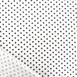 Stoff Baumwolle Schwarze Punkte 5 mm Schwarzer Hintergrund | Wolf Stoffe