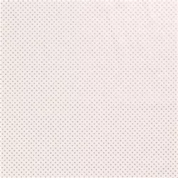 Baumwollstoff Silberne Pünktchen 3mm Gebrochenes Weiß Hintergrund | Wolf Stoffe
