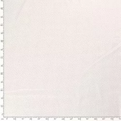 Baumwollstoff Silberne Pünktchen 3mm Gebrochenes Weiß Hintergrund | Wolf Stoffe