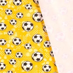 Jersey Stoff Baumwolle Fußball gelber Hintergrund  | Wolf Stoffe