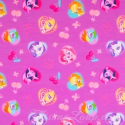 Jersey Stoff Baumwolle Mein kleines Pony Hintergrund lila-rosa My Little Pony  | Wolf Stoffe