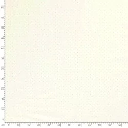 Baumwollstoff Goldene Pünktchen 2 mm Gebrochenes Weiß Hintergrund | Wolf Stoffe