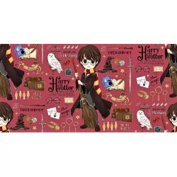 Stoff Harry Potter bordeauxroter Hintergrund | Wolf Stoffe