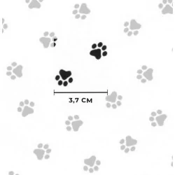 Baumwollstoff Katzen- und Hundepfoten | Wolf Stoffe