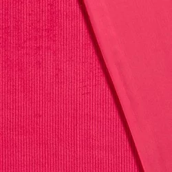 Fuchsia Cordstoff Samt mit breiten Rippen 4,5 mm | Wolf Stoffe