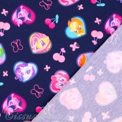 Jersey Stoff Baumwolle Mein kleines Pony Hintergrund Marineblau My Little Pony  | Wolf Stoffe