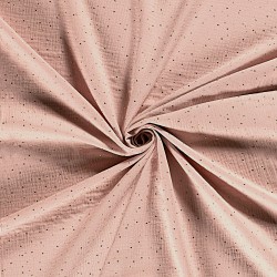Doppelgaze stoff goldene punkte Hintergrund Rose Ballerina | Wolf Stoffe