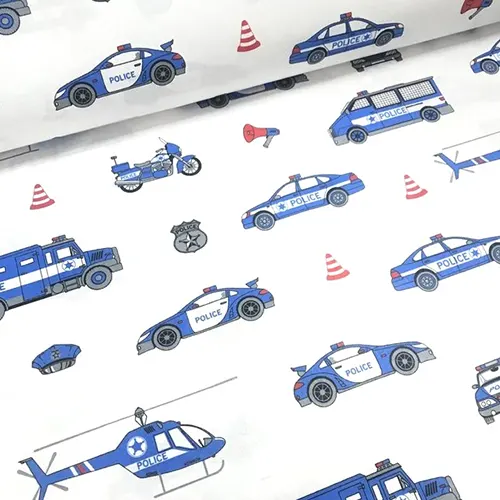 Police and Law Enforcement Pattern Fabric