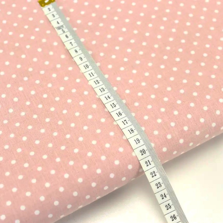 Stoff weißen Punkten 4mm Puderrosa Hintergrund — 2