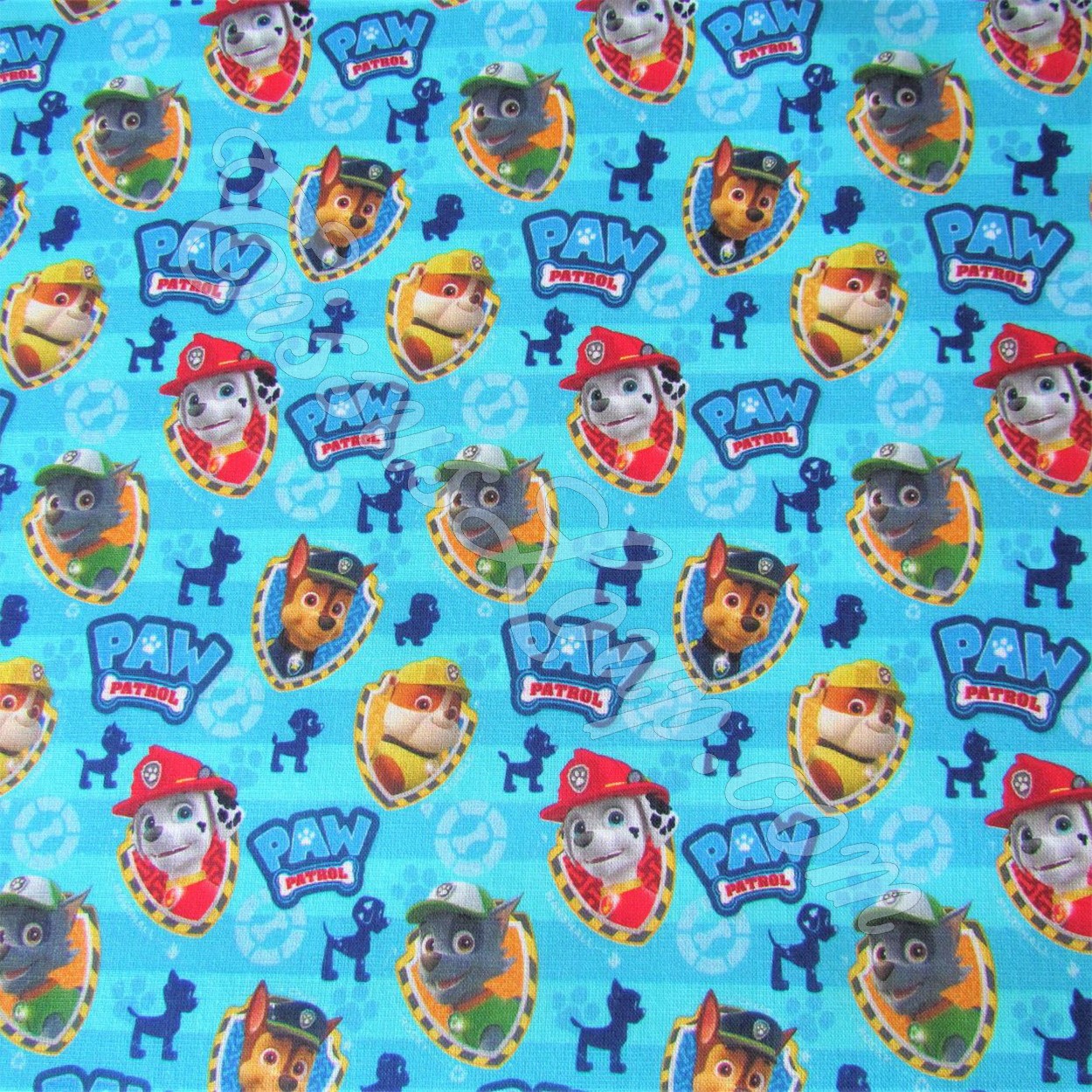 Stoff Paw Patrol Blauer Hintergrund — 1