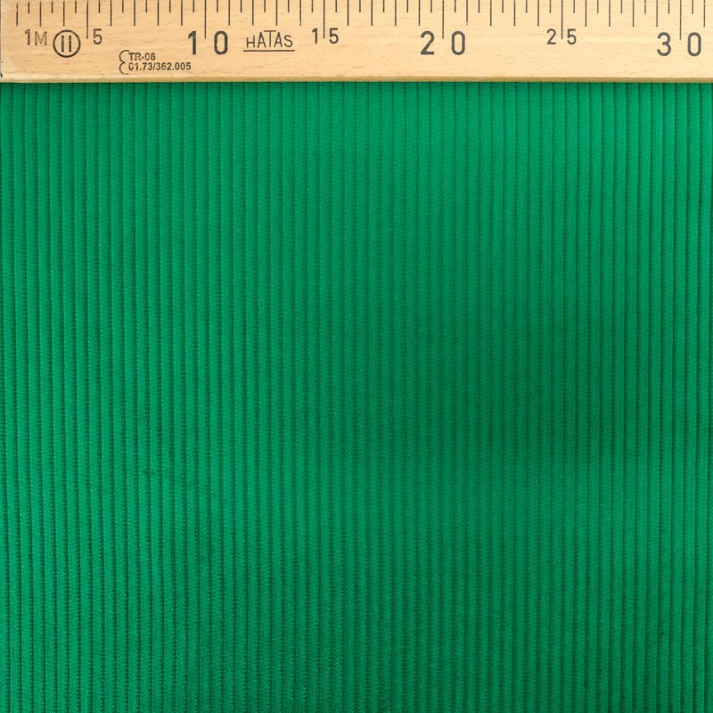 Basilikumgrüner Cordstoff Samt mit breiten Rippen 5 mm — 2