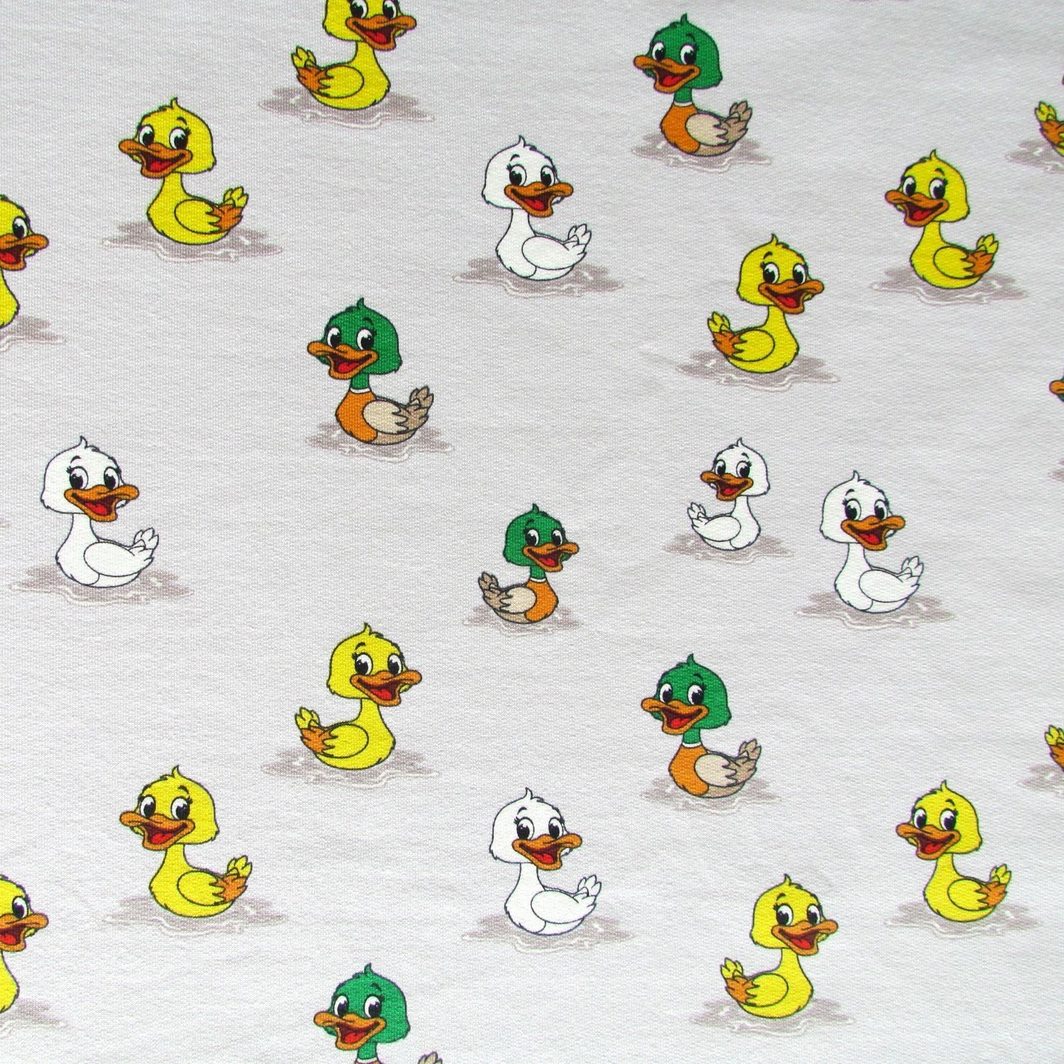 French Terry Stoff Kleine Enten — 1