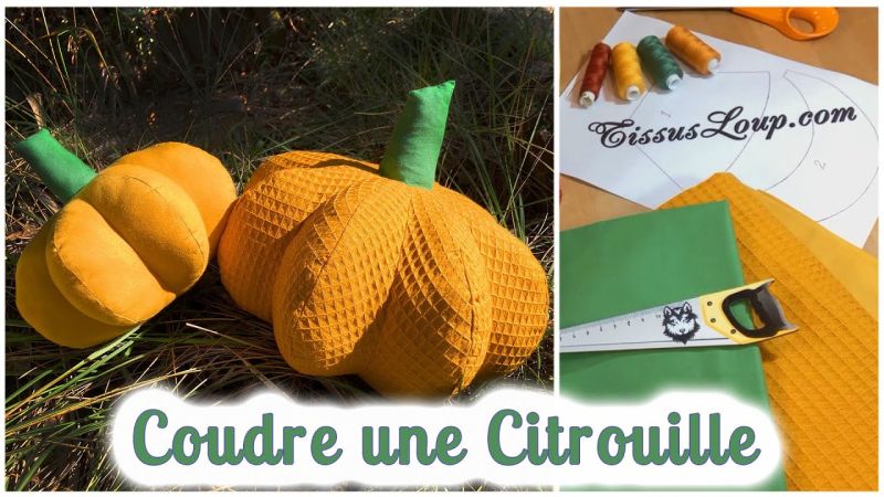 Anleitung zum Nähen eines Halloween-Kuschelkürbisses