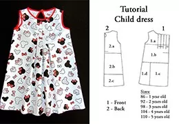 Anleitung: Ein Kinderkleid mit Minnie Mouse herstellen