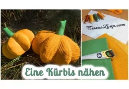 Anleitung zum Nähen eines Halloween-Kuschelkürbisses